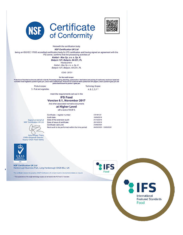 Certyfikat IFS